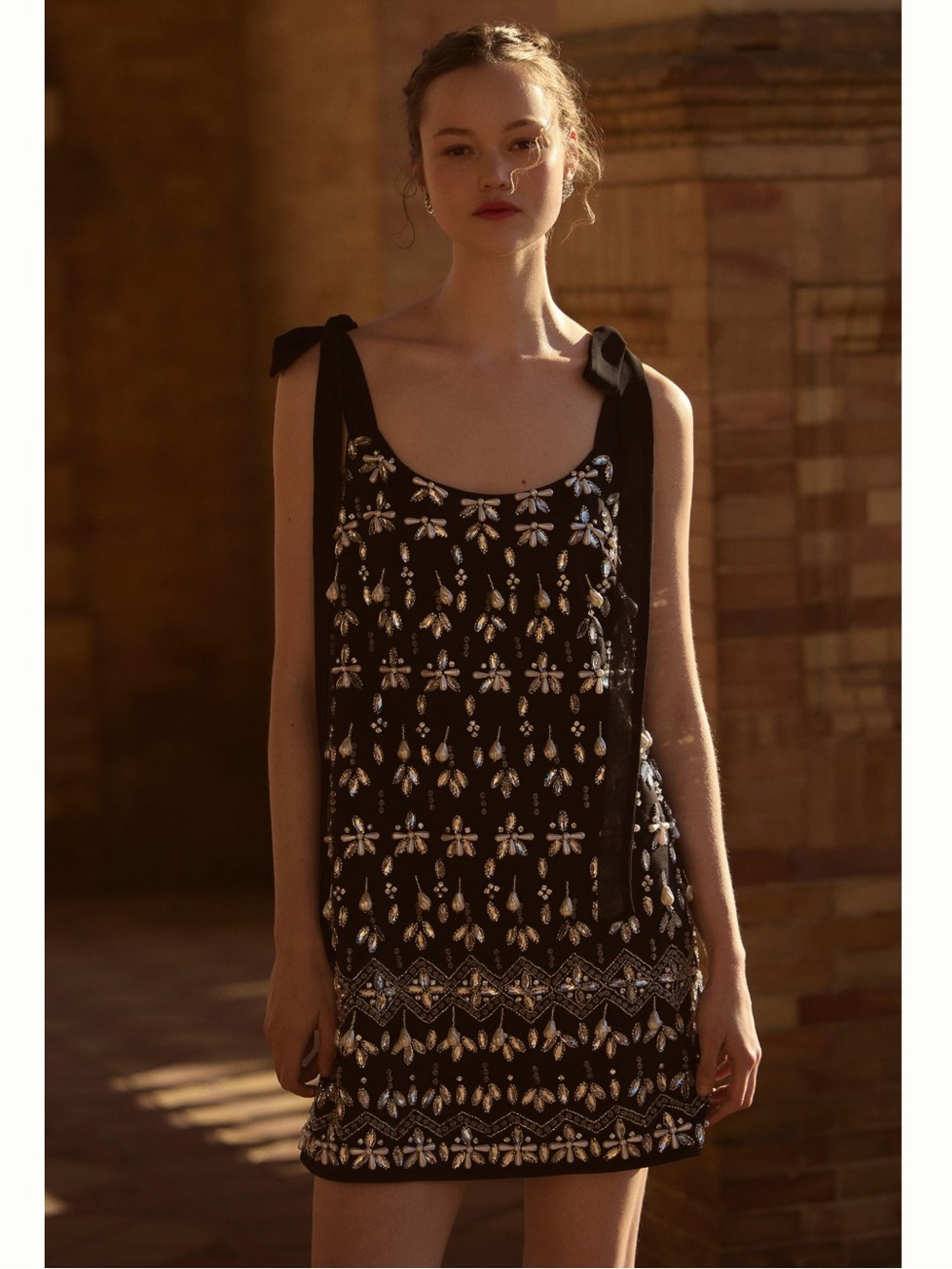 Mac Duggal 10937 FLAWED Jewel Beaded Cocktail Mini Dress Anthropologie